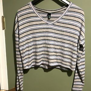 Brand New; Never Worn. Stripped crop top light sweater!
